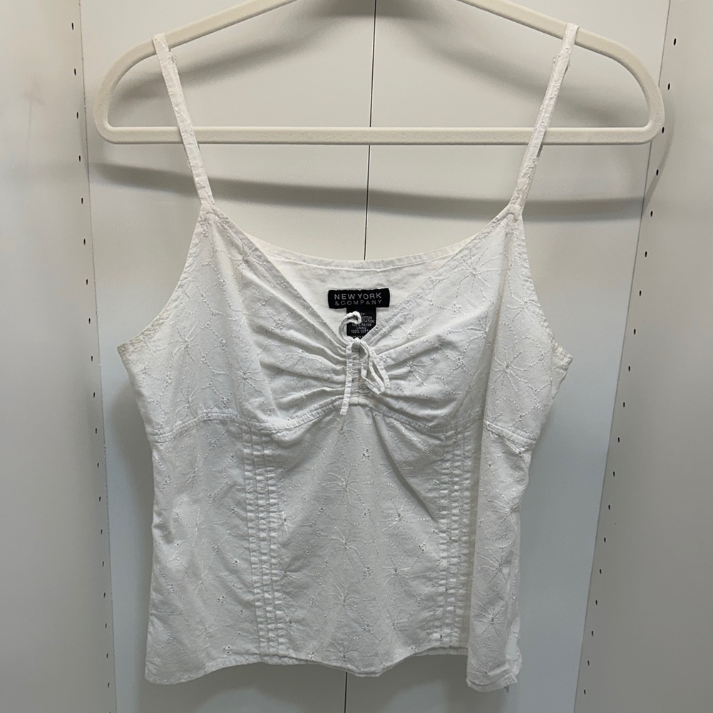 New York & Company Elegant White Camisole